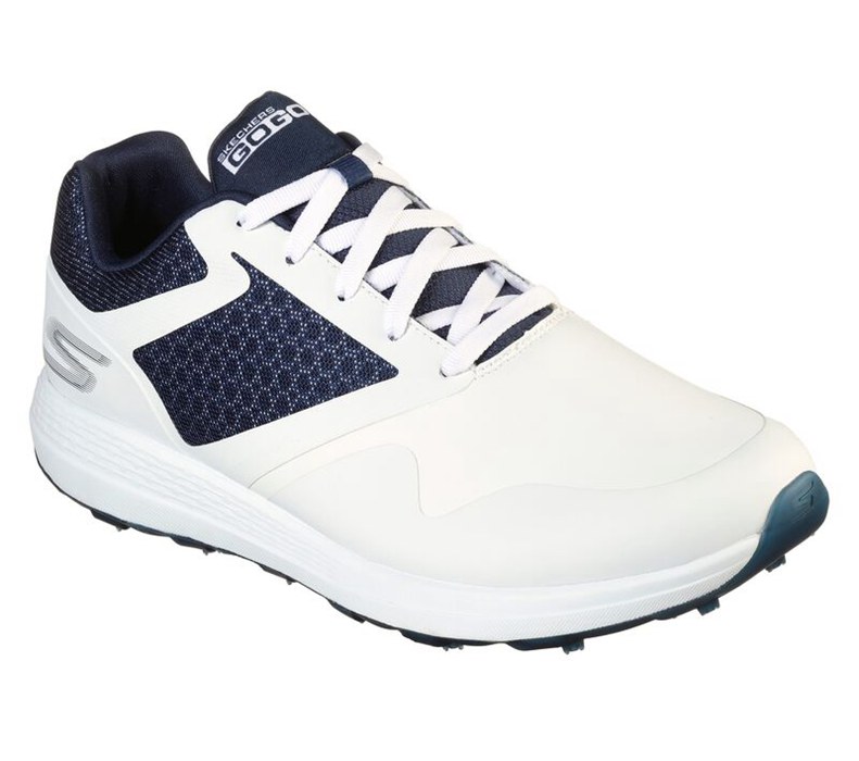 Skechers Go Max - Mens Golf Shoes White/Navy [AU-RQ9377]